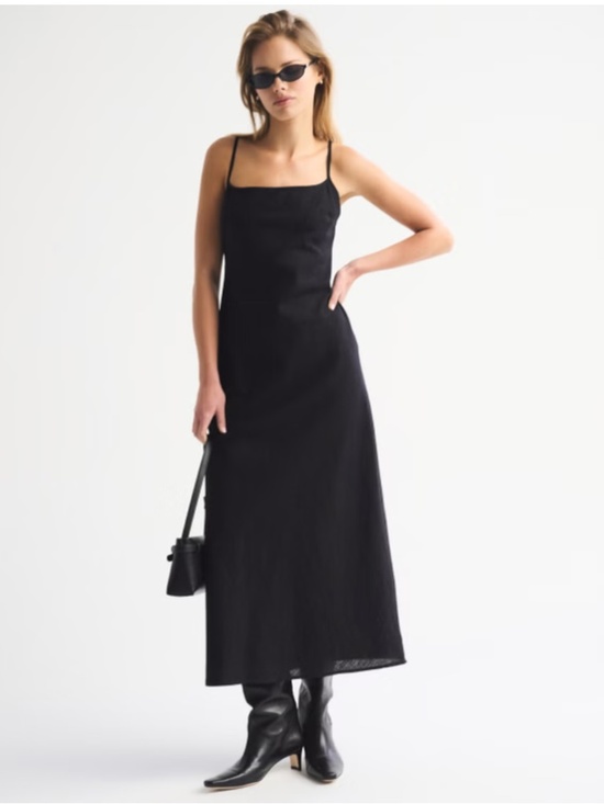 Abercrombie & Fitch Dresses & Skirts - Abercrombie The A&F Julia Slip Linen-Blend Midi Dress